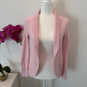 LILLY PULITZER Amalie open front Cardigan, Light Pink, Size Small